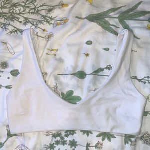 White blackbough bikini top